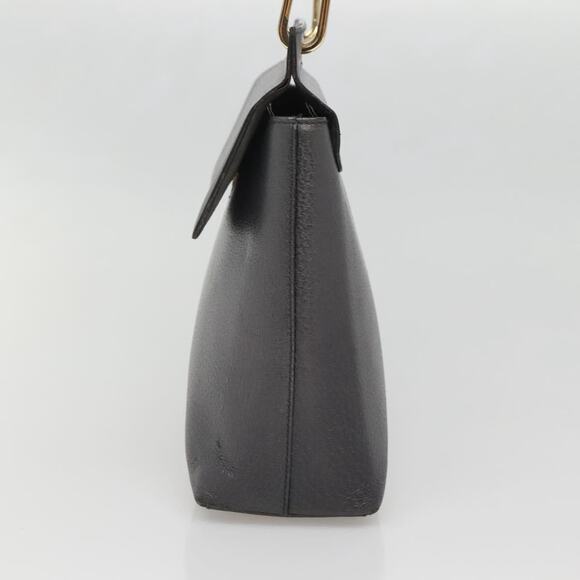 GUCCI Bamboo Hand Bag Leather Gold Charcoal Gray 001 3444 001 3444 - Picture 5 of 12